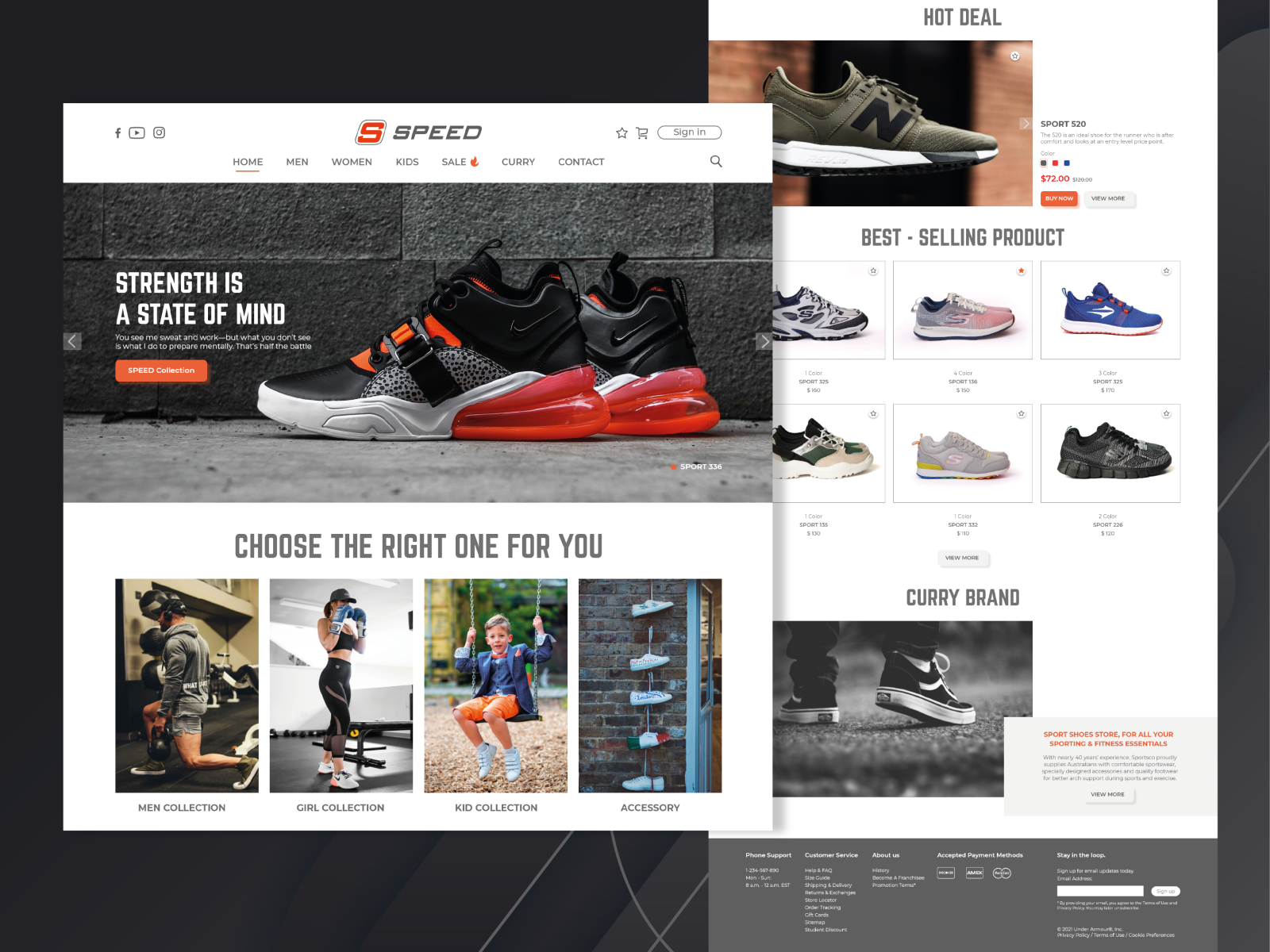 Sport Shoe - Home Page by Travis Nguyen on Dribbble