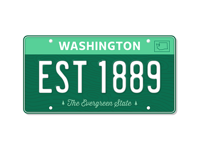 Washington State License Plate