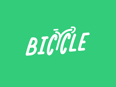 "Bicycle" bicycle bicycles cycle design type typeography word word art word play wordmark