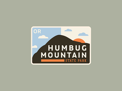 Humbug Mountain State Park badge badge design flat flat design humbug humbug mountain illustration mountain oregon pacific coast state park