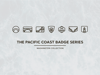 The Pacific Coast Badge Series | Washington Collection badge branding design flat design illustration pacific coast state park state parks vector washington state
