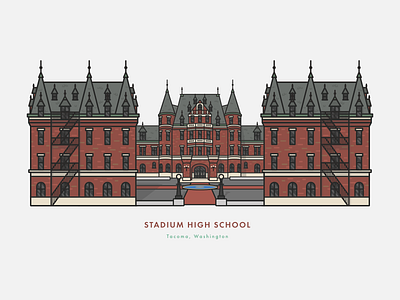 Stadium High School Illustration