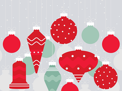 Deck the Halls Christmas Wallpaper christmas festive freebie holiday design holidays holidayseason illustration iphone ornaments phone wallpaper