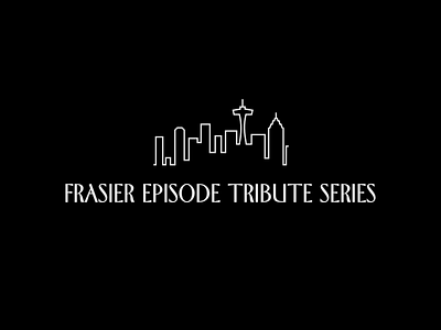Frasier Icon Series flat design frasier crane lines seattle seattle skyline television tv show tvseries