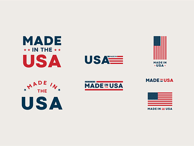 Made In The USA Label Pack america american flag badge blue labels made in the usa packaging patriotism red white
