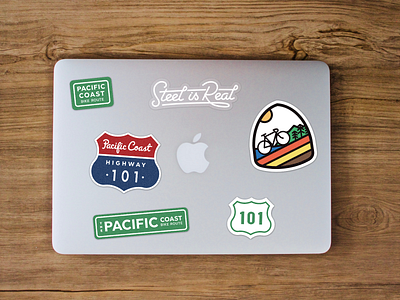 MPS Store Grand Opening 🥳 badge bike route bikes cycling die cut illustration macbook online store pacific coast steelisreal stickers