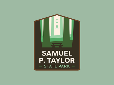 Samuel P. Taylor State Park badge california illustration lines pacific coast state park state parks