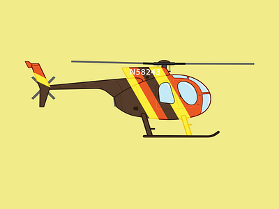Magnum PI Helicopter chopper hawaii helicopter illustration magnum magnum pi