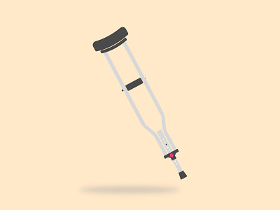 Crutch health illustration sketch