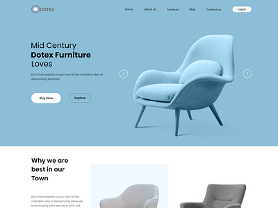 Furniture Landing Page Design app design land landing typography ui ui ux