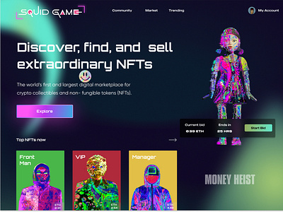 NFT Landing Page Design