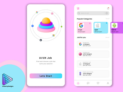 Job Listing app UI Design