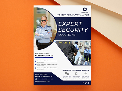 Security Services Flyer Template unarmed security guards
