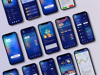 Ia - NFTs and CryptoMarket animation app branding design figma illustration ui ux