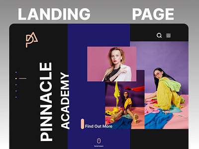 College Landing page branding design figma ui ux