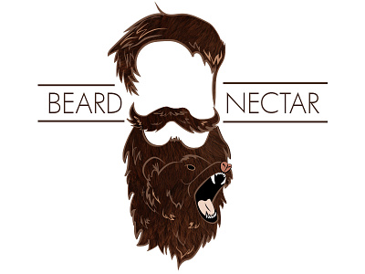 Bearbeard Logo bear beard beard oil branding grizzly grooming hair care lumberjack lumbersexual masculine mountains rugged