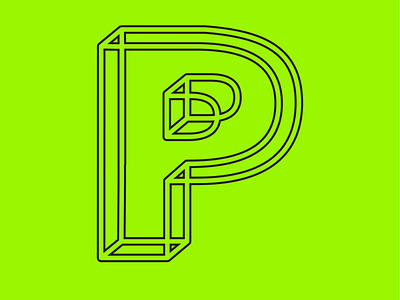 P for Paradice font graphic design