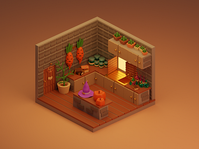 Witch's kitchen. Halloween.