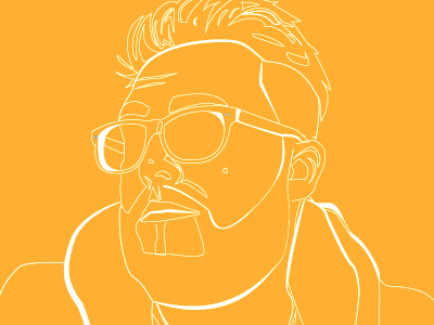 Quick self portrait illustration vector