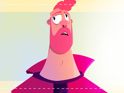 Dat pink 2d animation character design illustration vector art
