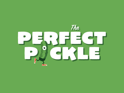 The Perfect Pickle branding food logo state fair