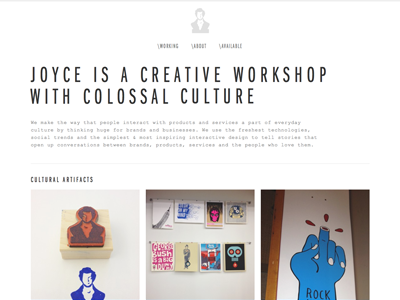 Joyce.is clean interactive joyce responsive