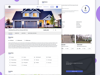 Property Detail design flat home home page house property real estate ui ux web