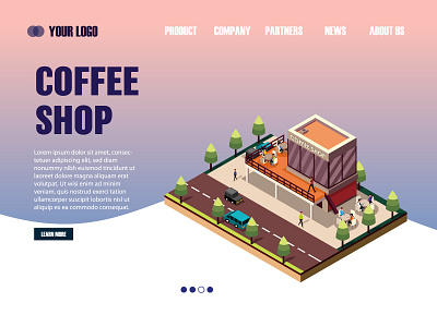 coffee shop landing page