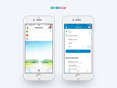 Thank you BlaBlaCar (2014 vs 2016) blablacar carpool carpooling ios mobile ridesharing search travel ui