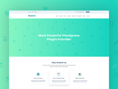 WordPress Plugin Service Landing Page clean creative landing page plugin ui design ux design web app wordpress