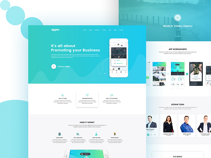 Appro App Landing Concept by M S Newaz on Dribbble