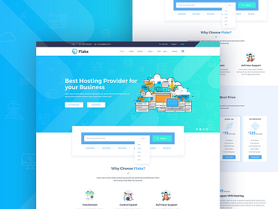 Flake Domain Hosting Website Concept
