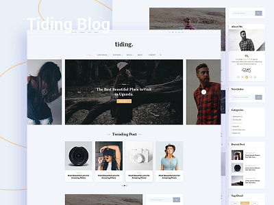 Tiding Blog UI Concept #01 blog blog ui design minimal blog personal blog web ui