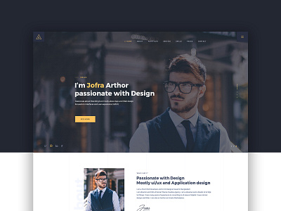 Arthor Personal Portfolio Website Concept