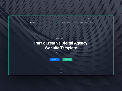 Digital Agency Website Design Explanation 2019 design trend 2019 trend agency clean creative digital digital agency features illustration landingpage marketing minimal onepage service startup ui design ux website