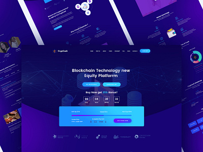 Cryptocurrency, ICO, Bitcoin, Mining Agency Template