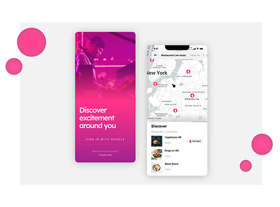 Event Finder App app branding clean cool design event finder ui ux vibrant