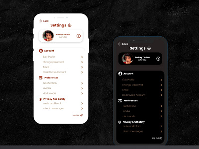 settings app design ui ux web