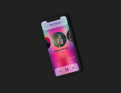 Music Player app design ui ux web