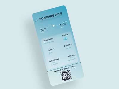 Boarding Pass app dailyui design ui ux web
