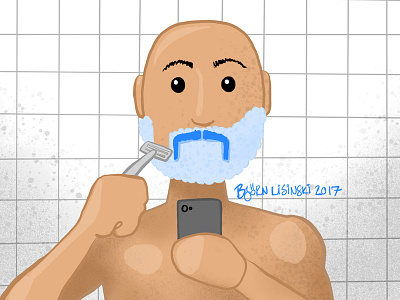 #onestacheaday 11 digital art moustache movember shave stach