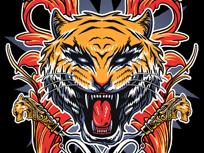 Siliwangi graphic design illustration tiger