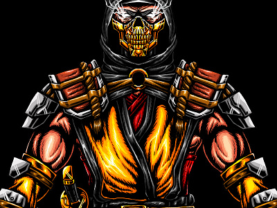 Scorpion game graphic design illustration
