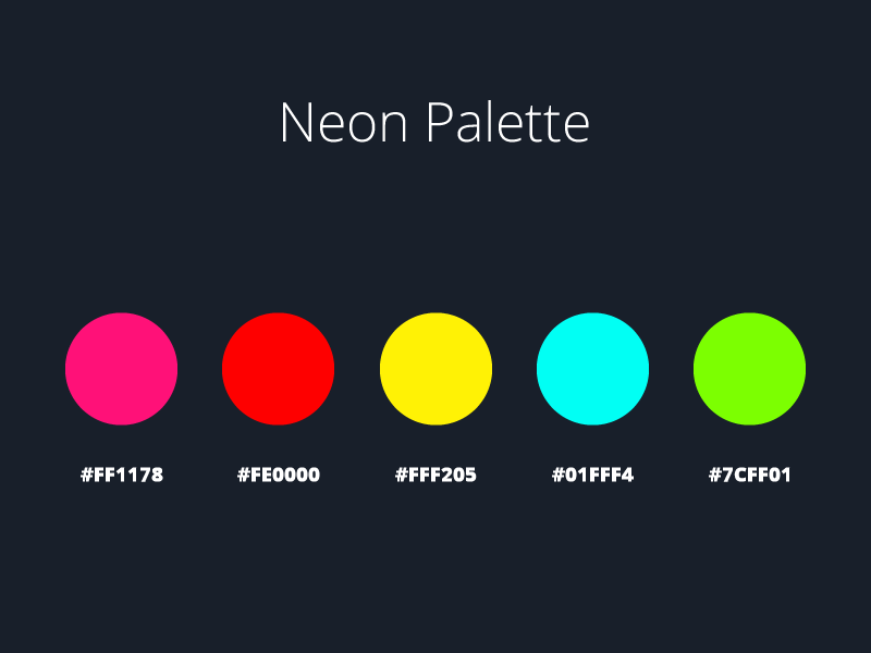 Neon Palette By Lopznyko On Dribbble