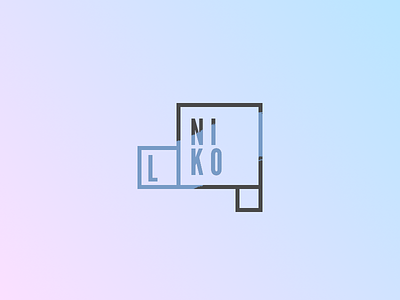 Logo NIko color geometrics line logo minimal oval rectangle rounded