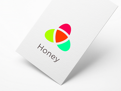 Logo Honey balls color filters grunge logo minimal red rock