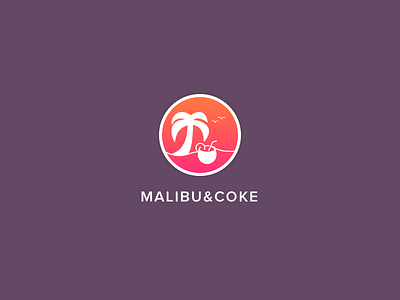 Daily UI: Logo Malibu&Coke abstract app brand branding color colour identity logo music vibrant visual