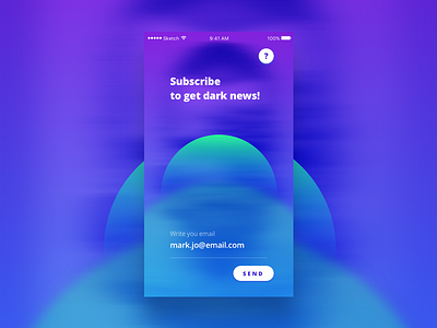 Subscribe app clean design gradient ios10 minimal subscribe ui ux