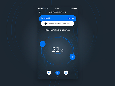 Daily UI: Air Conditioner Controller app illustration inspiration mobile polar radar remote snow temperature ui ux weather