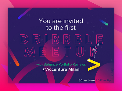 Dribbble Meetup @Accenture Milan accenture bheance designers digital dribbble event illustration meetup portfolio